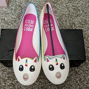 White Unicorn flats